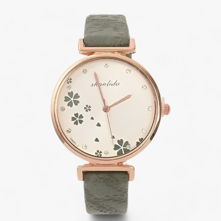 Levoire | Ruban Rond Vin Récolte Fleurs Montre Vert