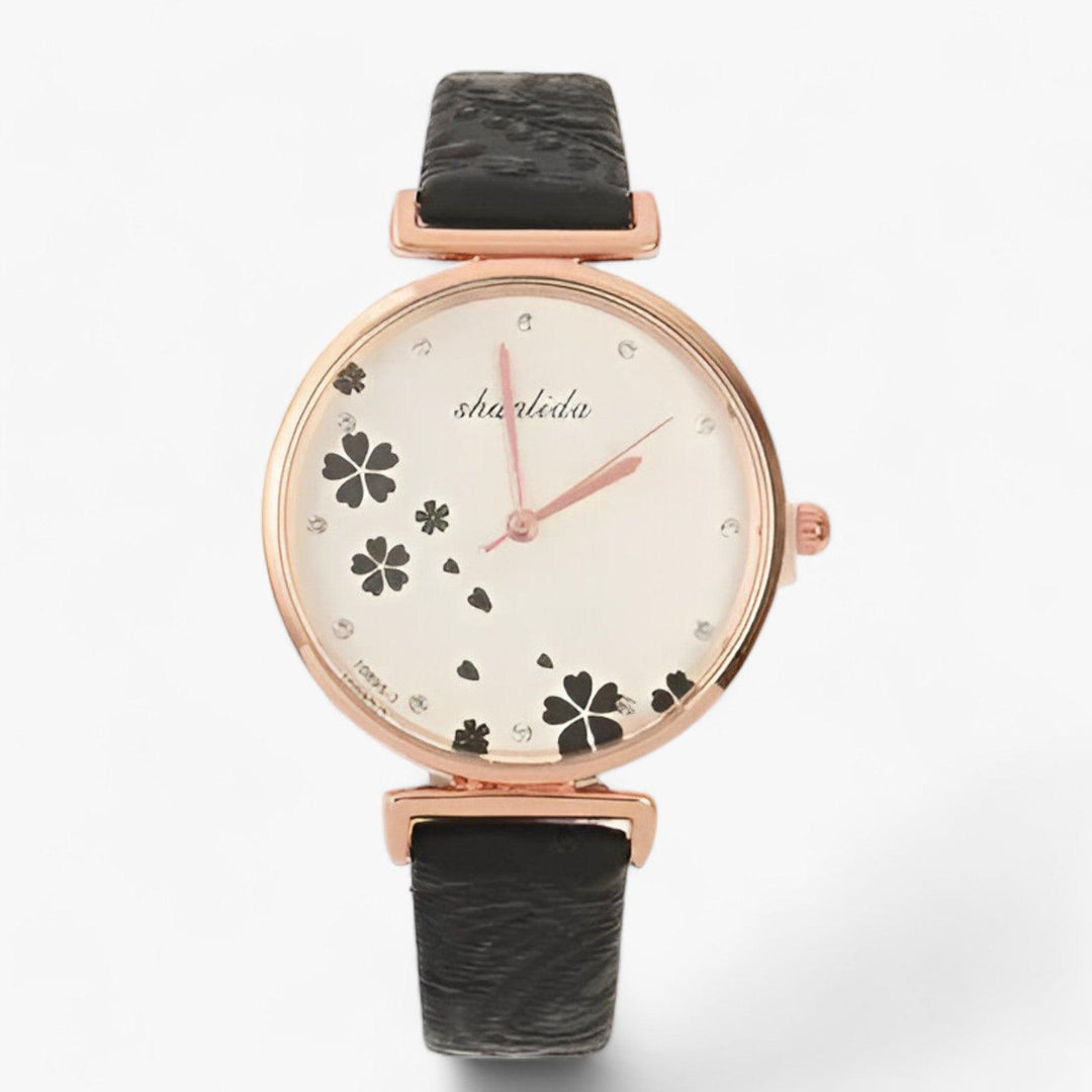 Levoire | Ruban Rond Vin Récolte Fleurs Montre Noir