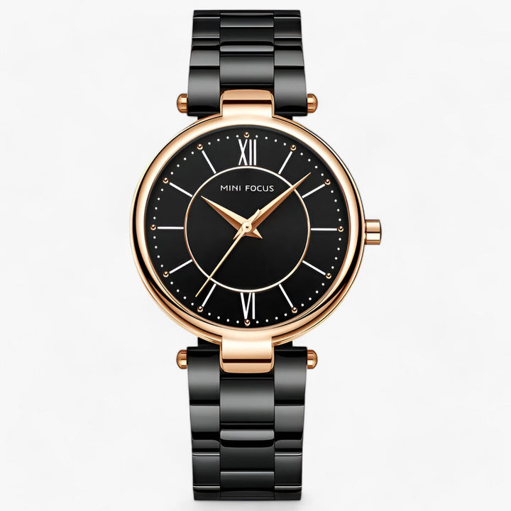 Levoire | Montre À Quartz Pour Femmes Rst Et Cadran Minimaliste Noir