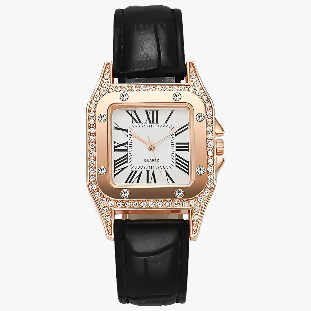 Levoire | Quartz Cuir Montre Noir