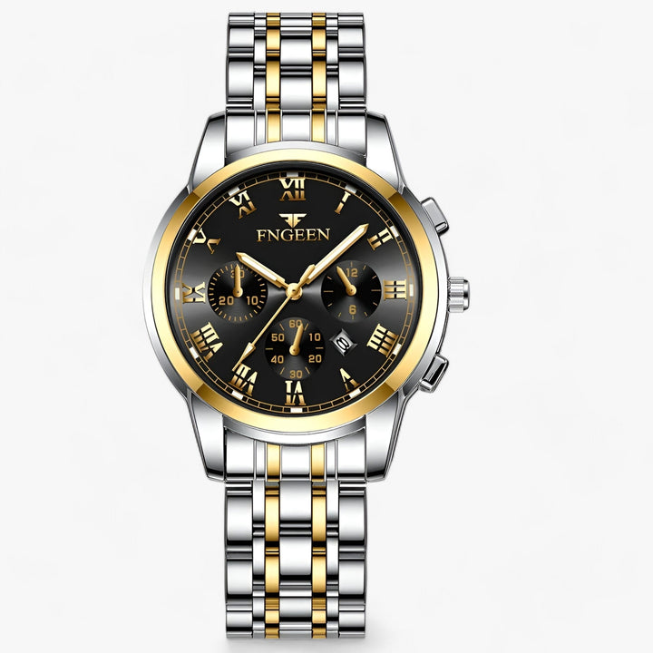 Levoire | Montre Ronde En Acier Inoxydable Kulta Jian Noir
