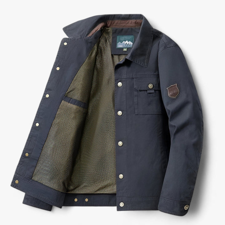 Levoire | Chaud À Manches Longues Veste Avec De Nombreuses Poches Bleu
