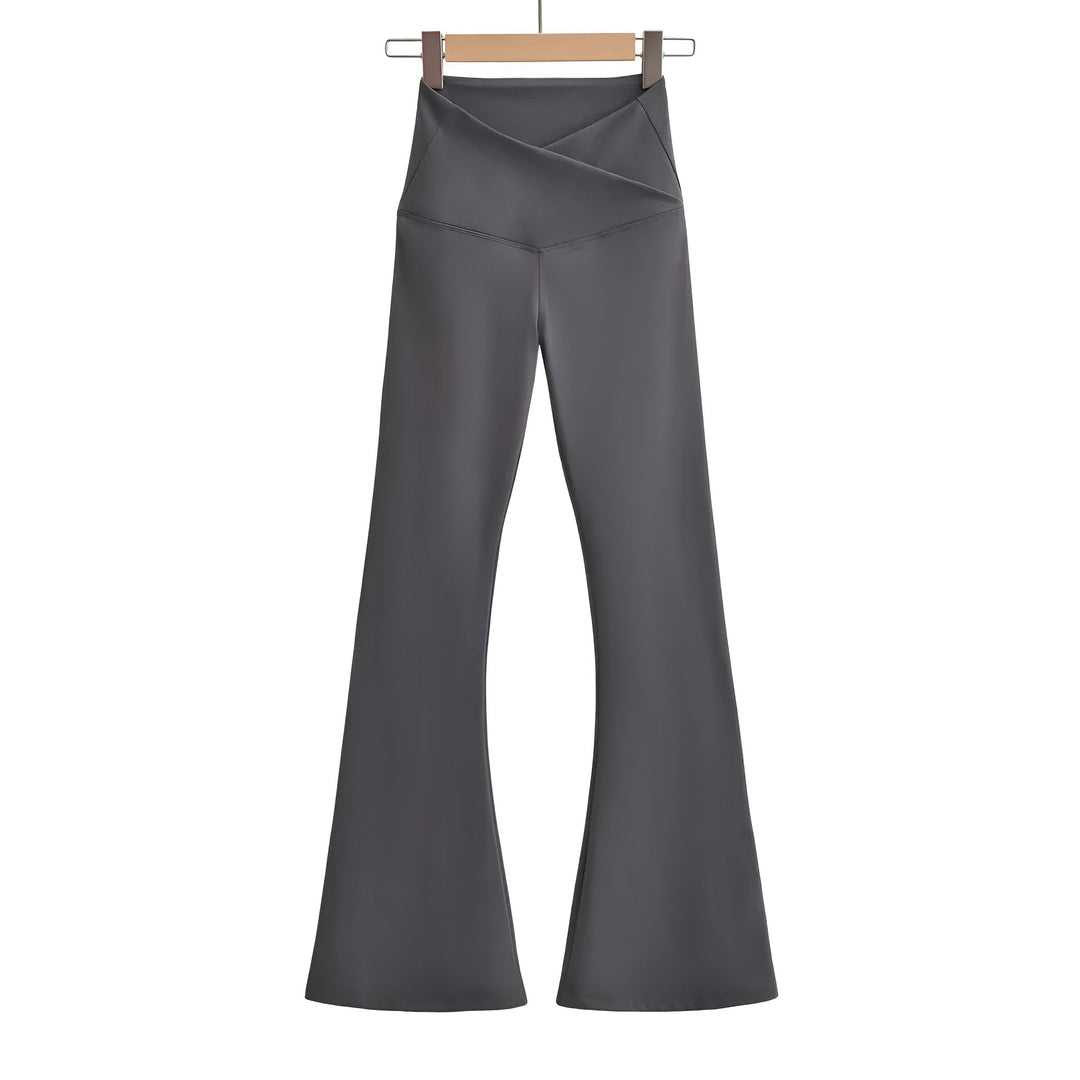 Levoire | Pantalon Évasé avec Tissu Respirant et Sec pour Femmes Gris