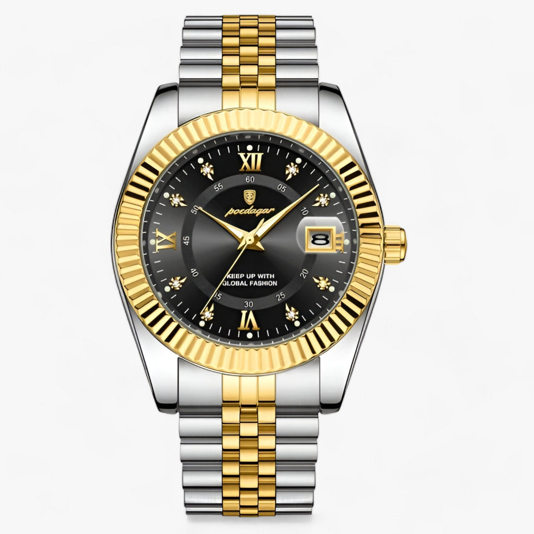 Levoire | Montre Ronde Pour Hommes En Acier Inoxydable 910 Noir