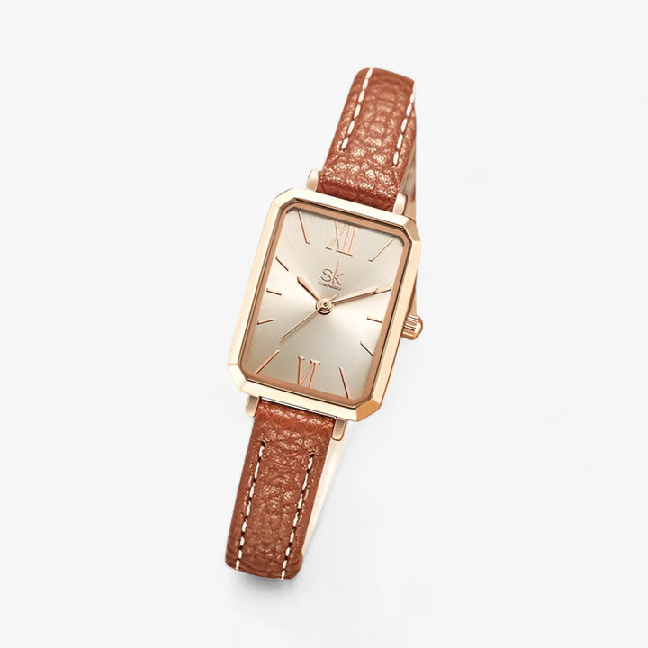 Levoire | Montre Rectangulaire Homme Bracelet En Cuir Mince
