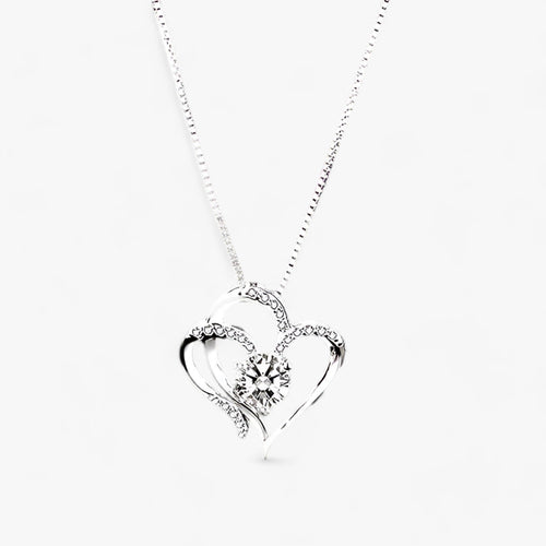 Levoire | Collier Élegant Cœur Zirconium Dans Un Luxueux Emballage Cadeau Rose