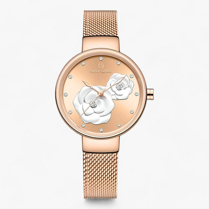 Levoire | Montre En Verre D'Acier Avec Motif Floral Ou