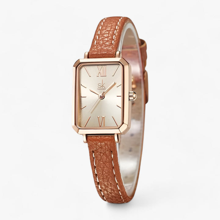 Levoire | Montre Rectangulaire Homme Bracelet En Cuir Mince