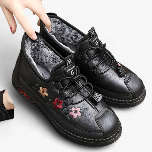 Levoire | Chaussures à talons brodées en fleurs chaudes et glissantes