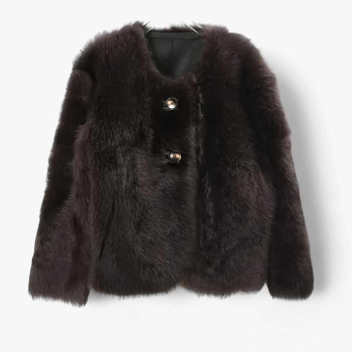 Levoire | Veste en fausse fourrure chaude à manches longues Noir
