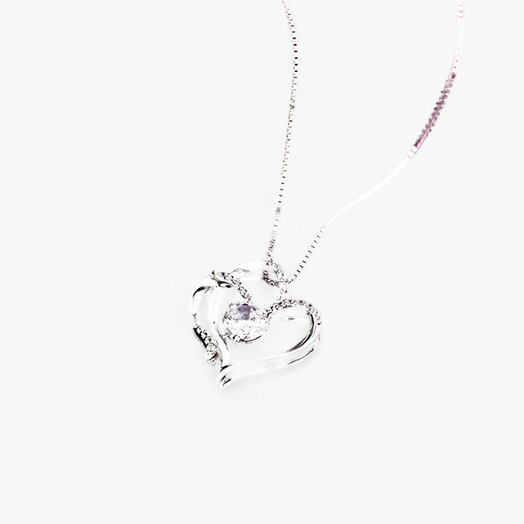 Levoire | Collier Élegant Cœur Zirconium Dans Un Luxueux Emballage Cadeau Rose