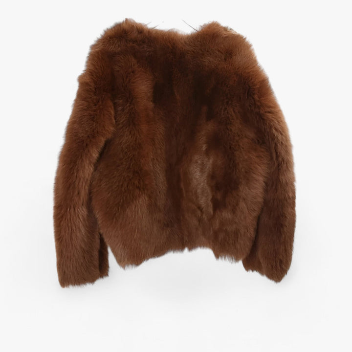 Levoire | Veste en fausse fourrure chaude à manches longues Marron foncé