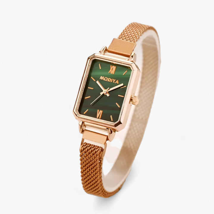 Levoire | Montre Carrée Élégante Avec Bracelet Magnétique Vert