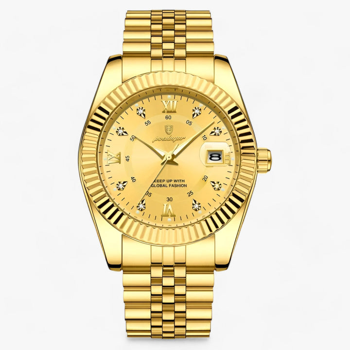 Levoire | Montre Ronde Pour Hommes En Acier Inoxydable 910 Or Or
