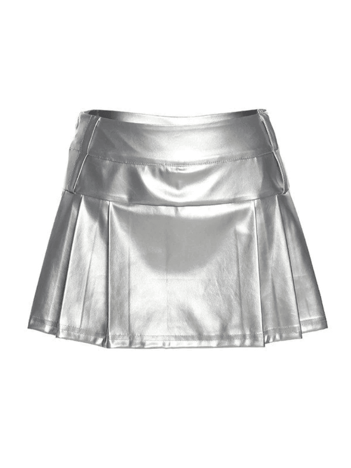 Levoire | Jupe Mini En Pu Plissée