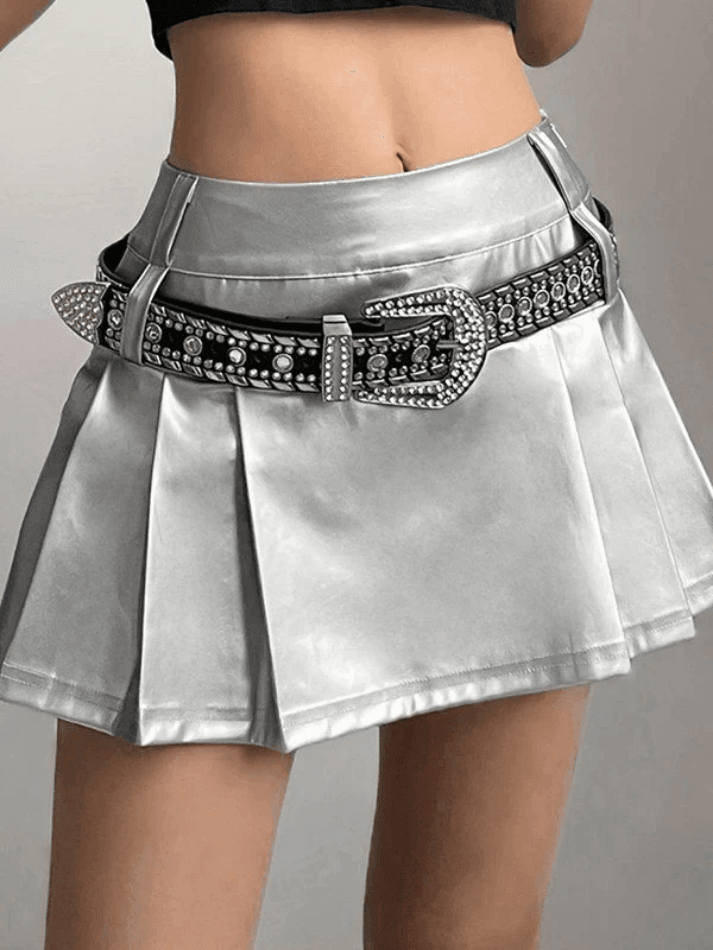 Levoire | Jupe Mini En Pu Plissée
