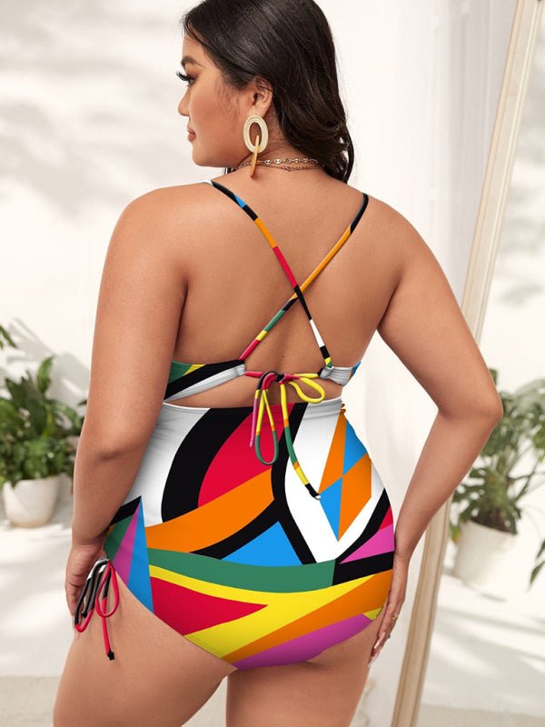Levoire | Grande taille Femmes-Imprimé Push-up Trou Complète Maillot de bain