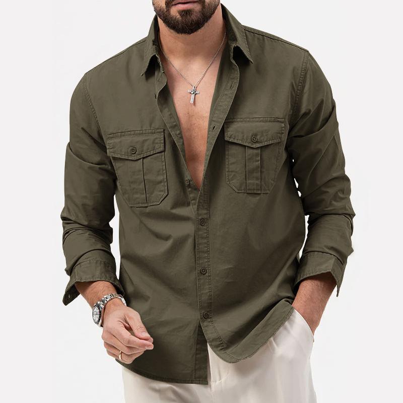 Levoire | Chemise Cargo Intemporelle Hommes Gris