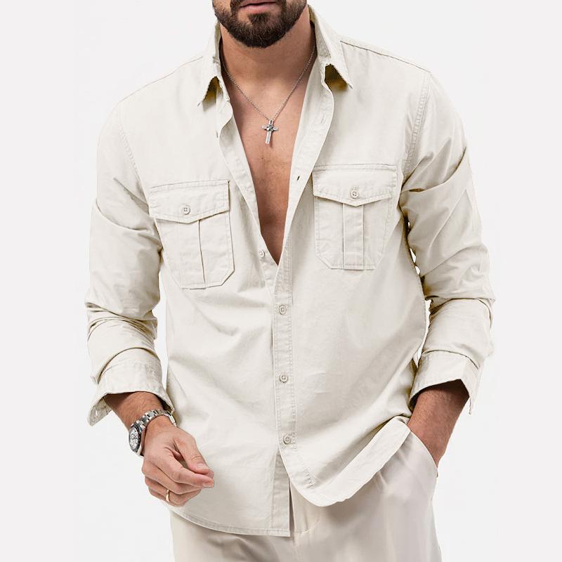 Levoire | Chemise Cargo Intemporelle Hommes Blanc