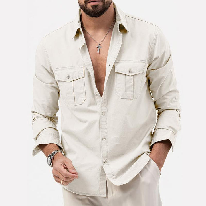 Levoire | Chemise Cargo Intemporelle Hommes Blanc