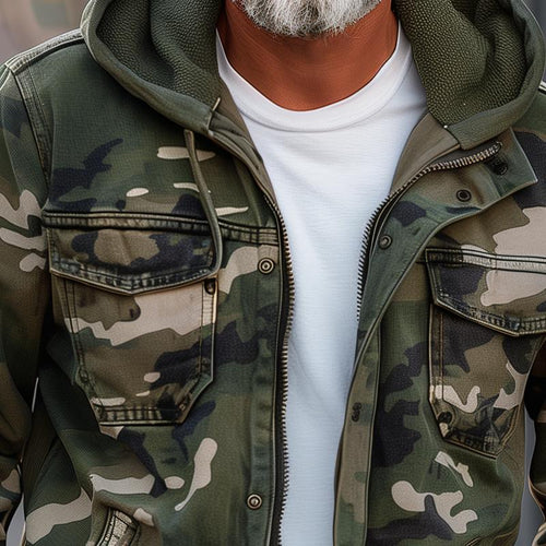 Levoire | Veste cargo couleur pierre avec capuche