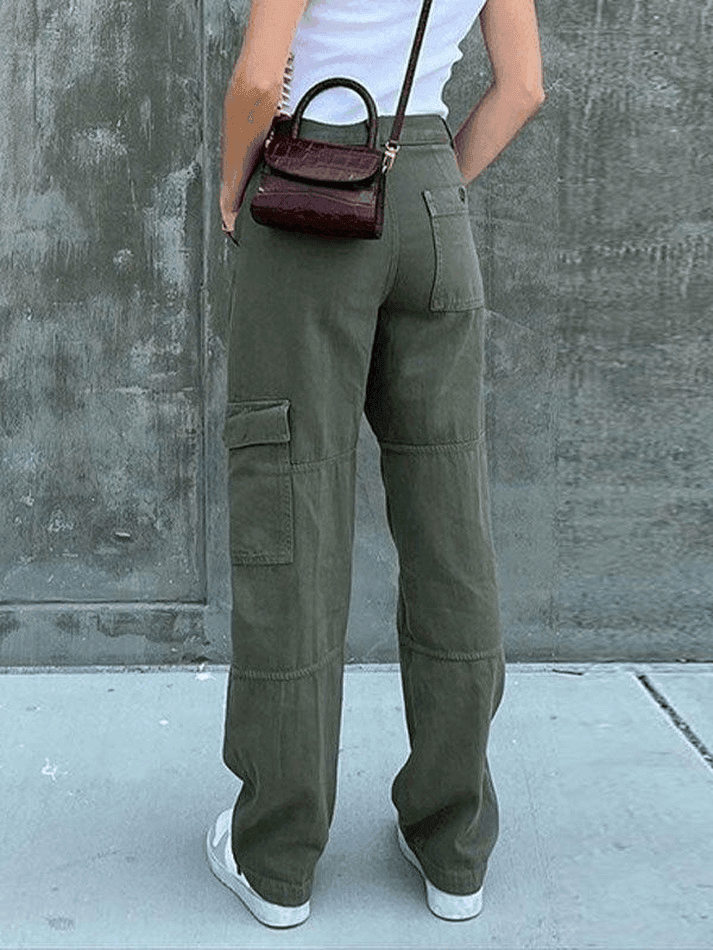 Levoire | Pantalon Cargo Droit Avec Poches Raffinées