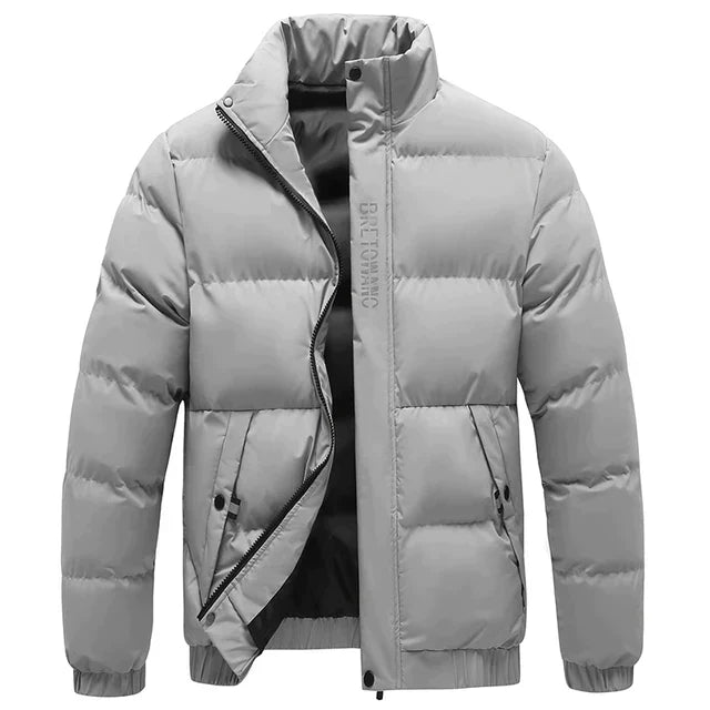 Levoire | Veste Matelassée Confortable Avec Manches Longues, Poches Et Fermeture Éclair Gris