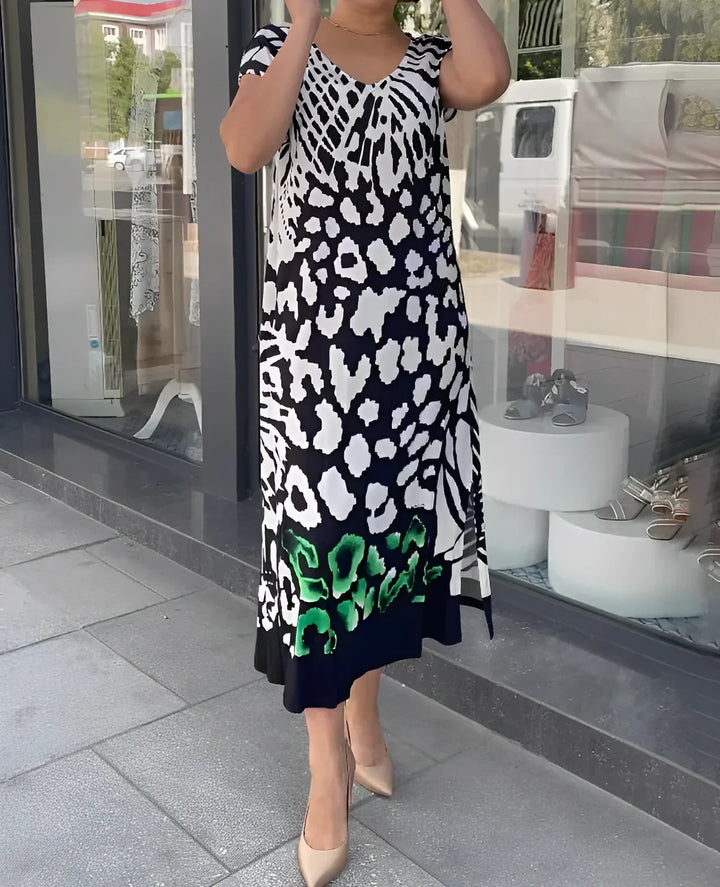 Levoire | Robe À Manches Courtes Et Imprimé