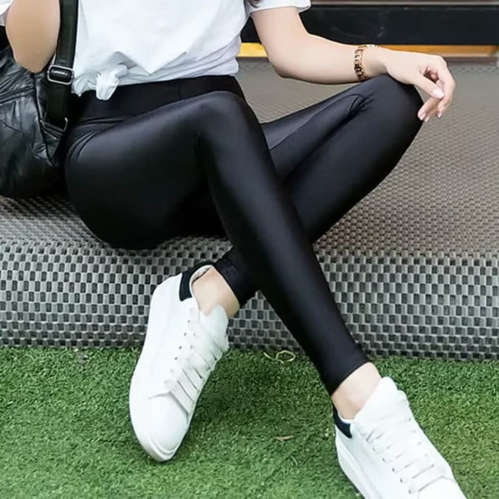 Levoire | Taille Brillante Leggings De Yoga Pantalon Sculptant Noir Élastique