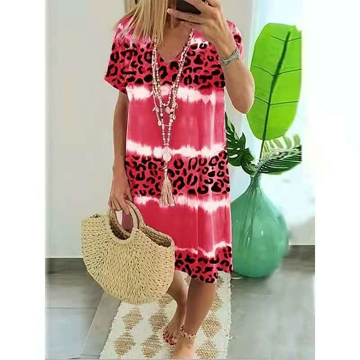 Levoire | Robe Loose À Col En V Pour Femmes Rouge