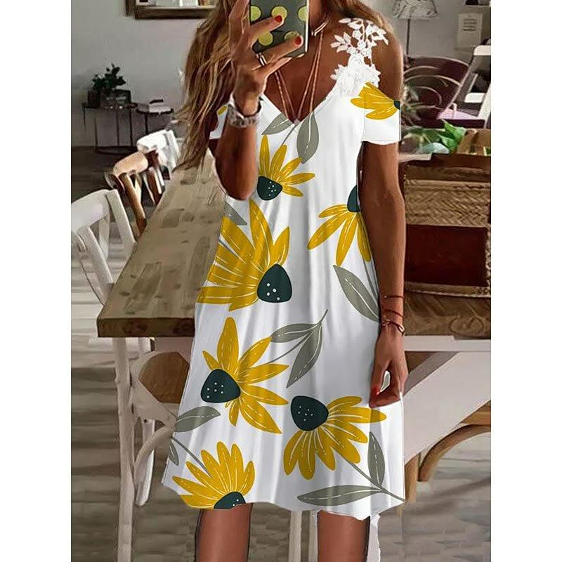 Levoire | Robe Au Design Élégant Jaune