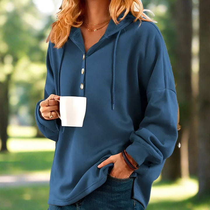 Levoire | Pullover À Capuche Pour Femmes Stylé Et Léger En Grande Taille Bleu