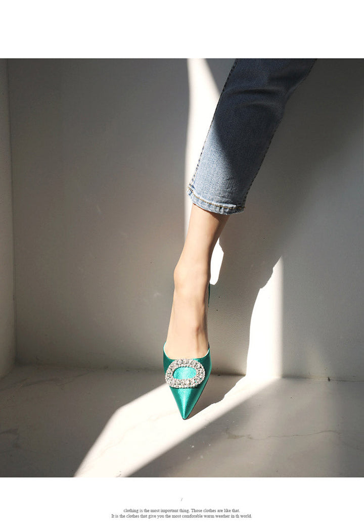 Levoire | Nouvel Stiletto Pointe Talon Haut Strass Boucle