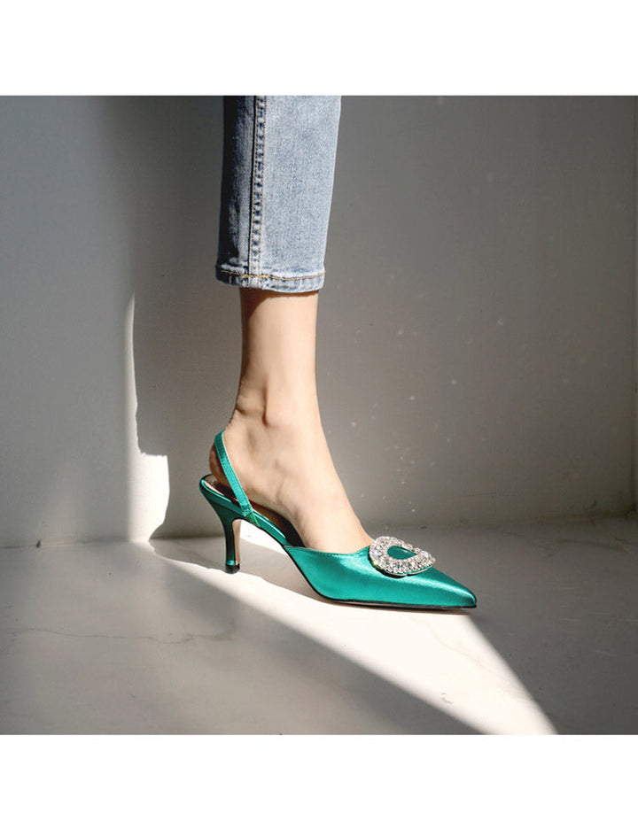 Levoire | Nouvel Stiletto Pointe Talon Haut Strass Boucle