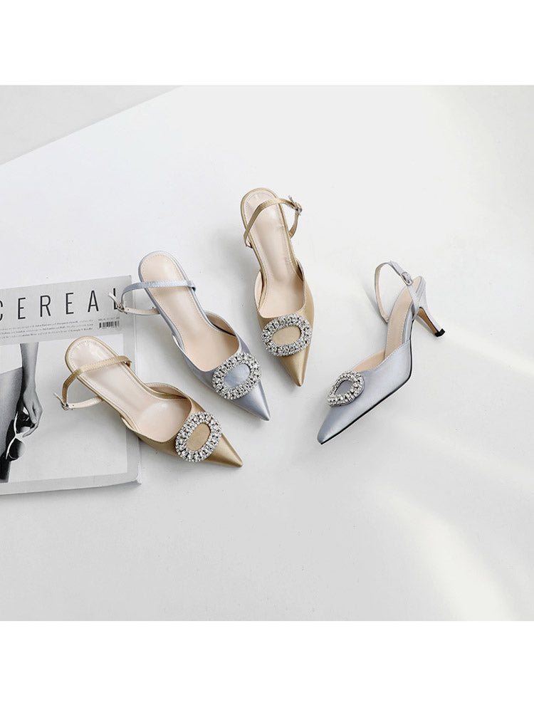 Levoire | Nouvel Stiletto Pointe Talon Haut Strass Boucle