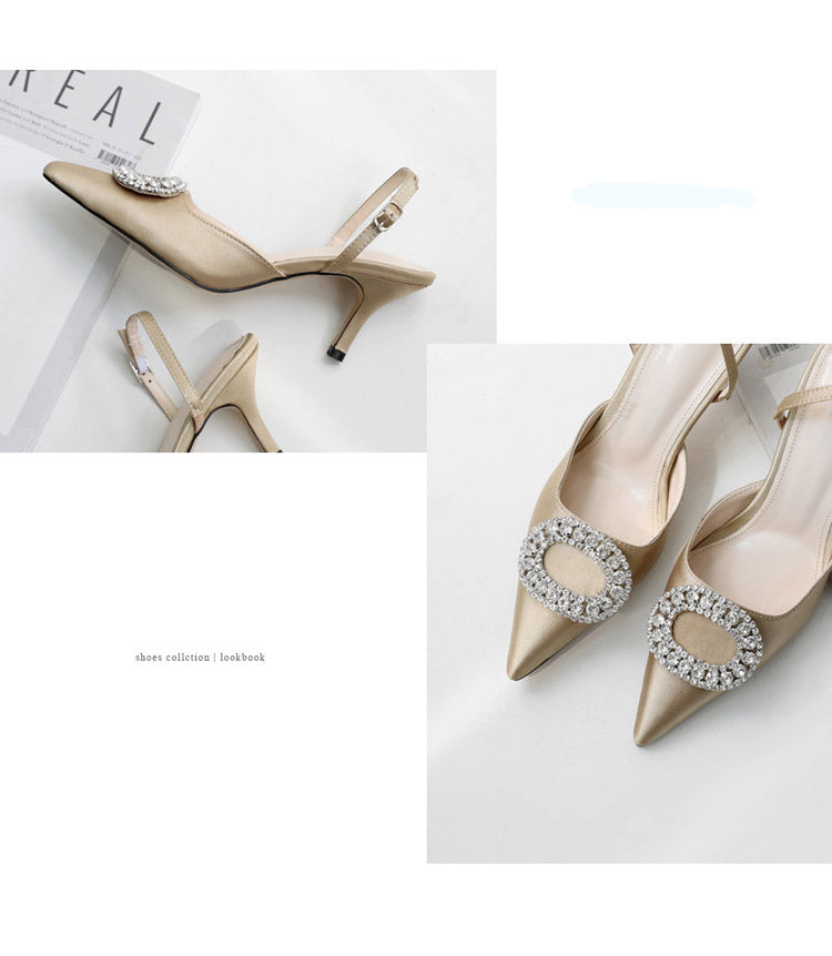 Levoire | Nouvel Stiletto Pointe Talon Haut Strass Boucle