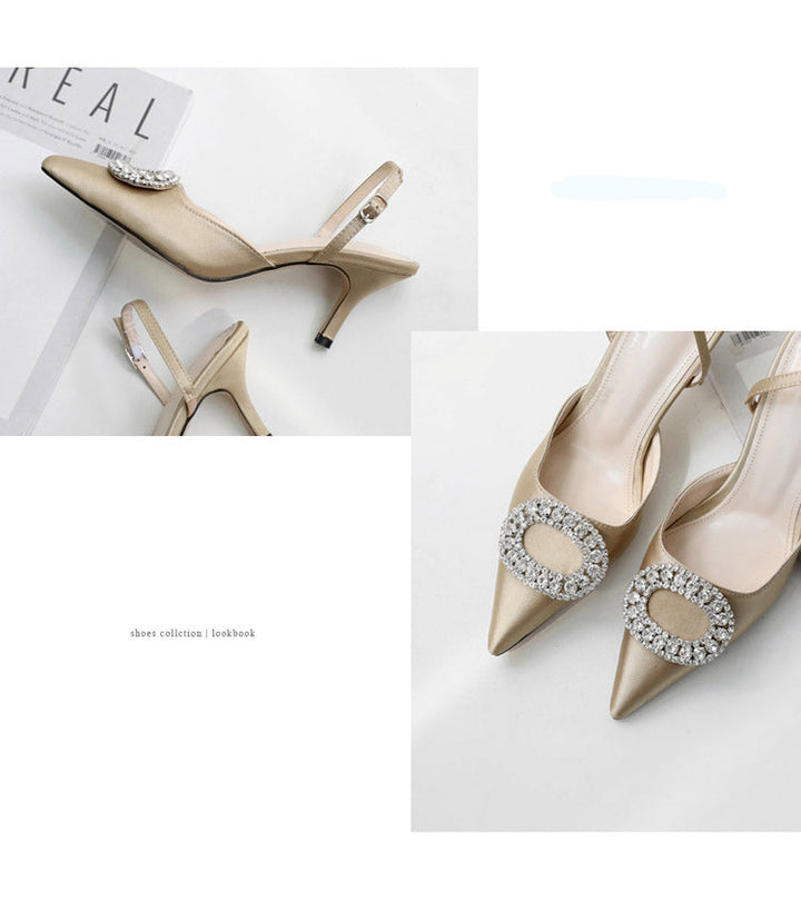 Levoire | Nouvel Stiletto Pointe Talon Haut Strass Boucle
