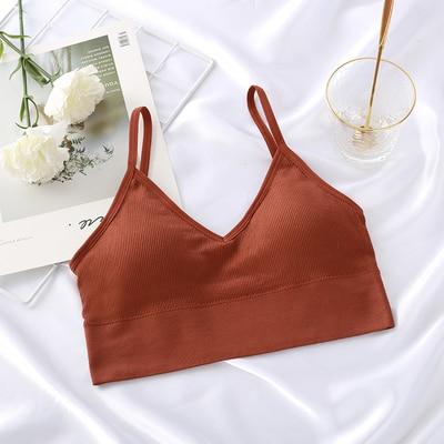 Levoire | Crop Top sans Couture avec Tissu Respirant et Confort Optimal pour Femmes Kaki Encolure en V