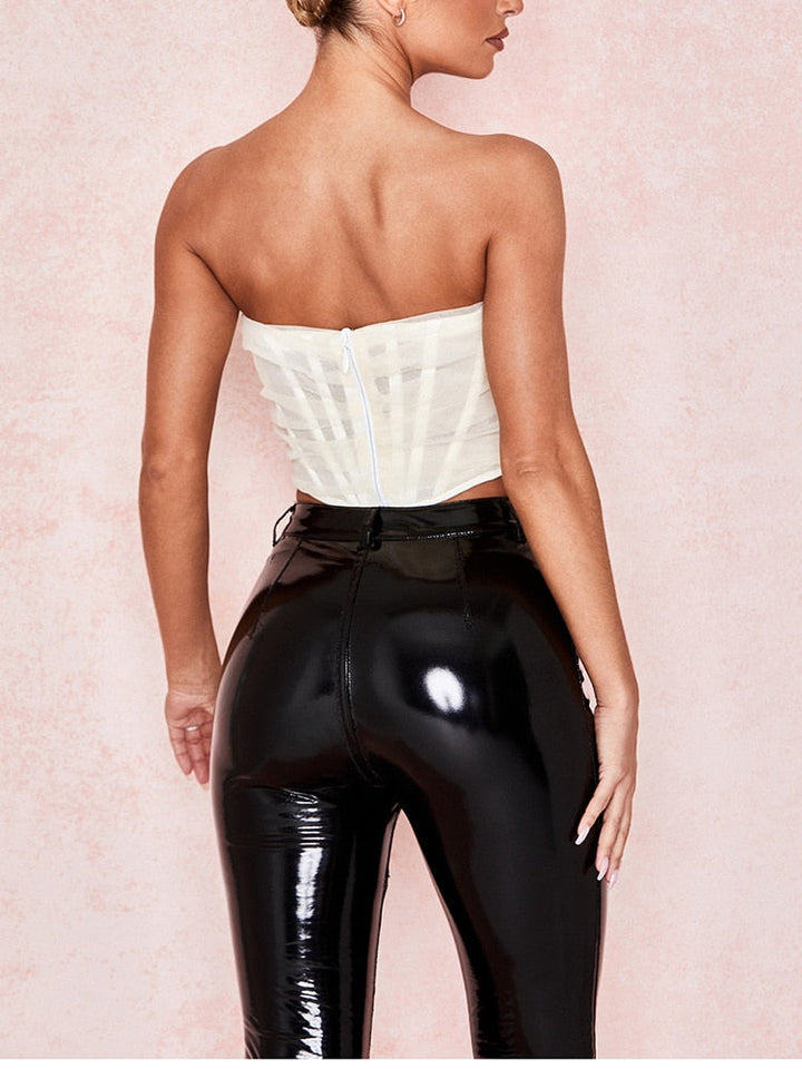 Levoire | Top Court Bustier Sans Manches À Bretelles