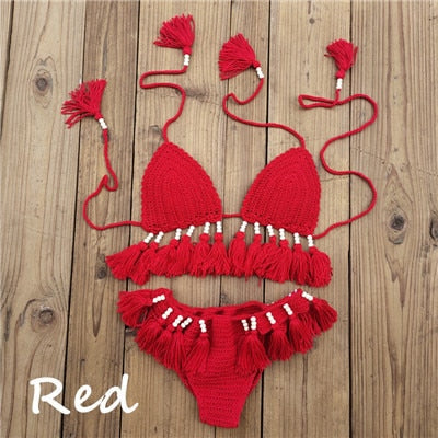 Levoire | Ensemble De Bikini En Crochet Fait Main Rot