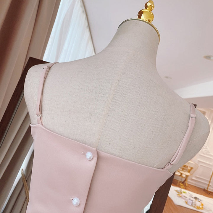 Levoire | Patchwork Nœud Gilet Col Carré Sans Manches