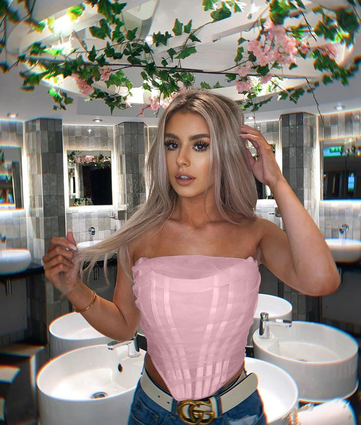 Levoire | Haut Sans Manches Bustier Strapless Crop Top