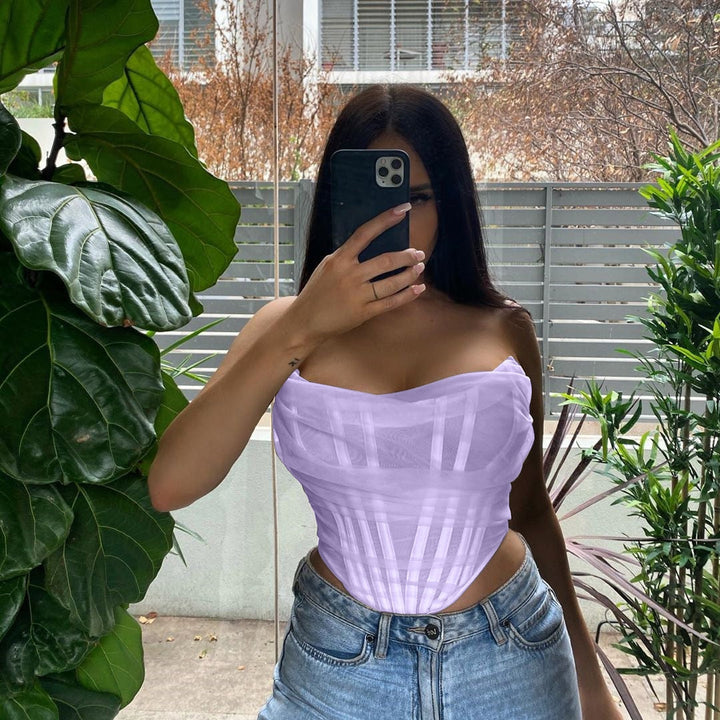 Levoire | Haut Sans Manches Bustier Strapless Crop Top