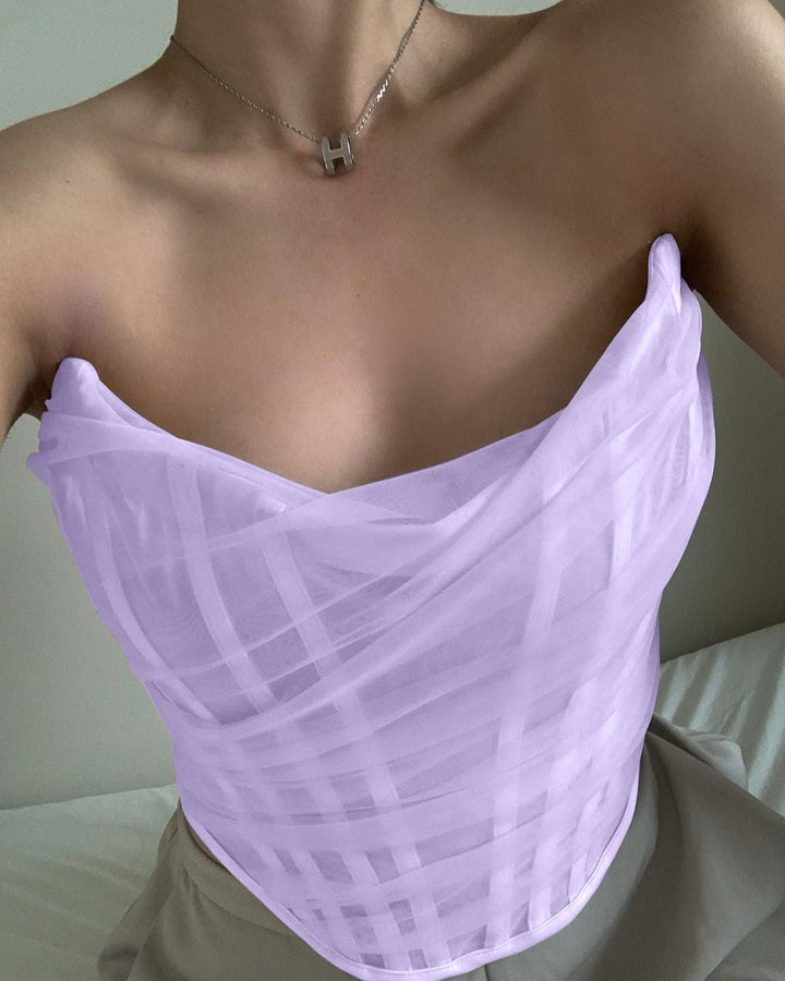 Levoire | Top Court Bustier Sans Manches À Bretelles