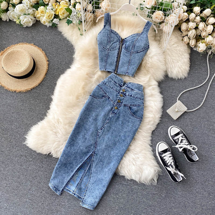Levoire | Jeans Veste Et Jupes Satzs