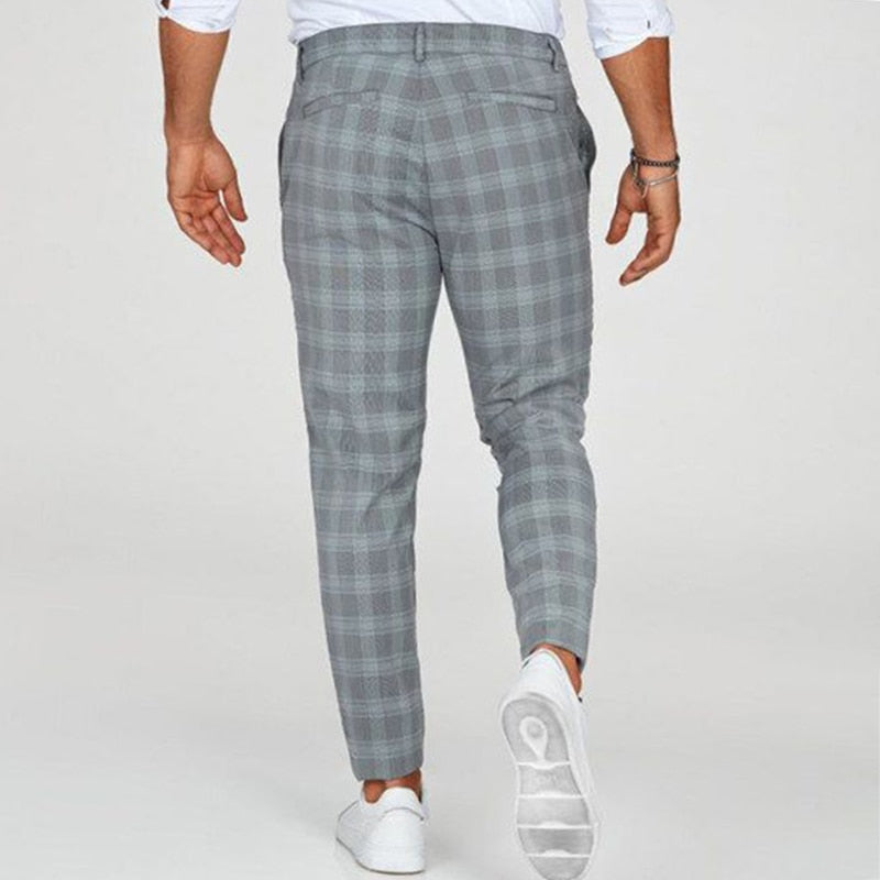 Levoire | Pantalons Slim Fit Pour Hommes À Motif À Carreaux