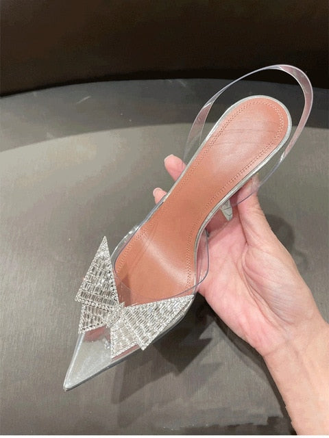Levoire | Nouvelles Sandales Transparentes À Talons Aiguilles Argent(7cm)