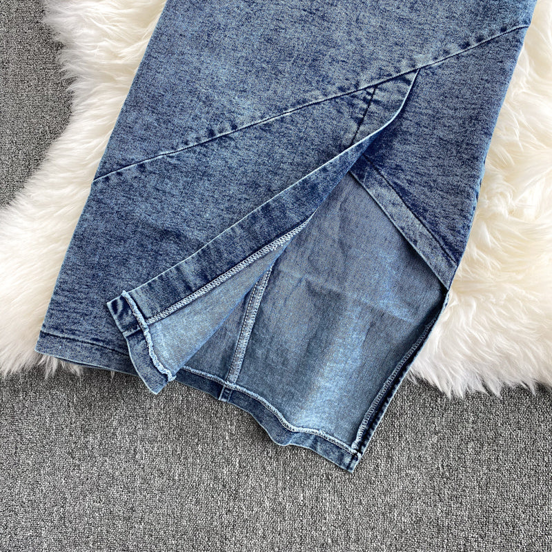 Levoire | Top À Bretelles Jupe En Jean Ensemble