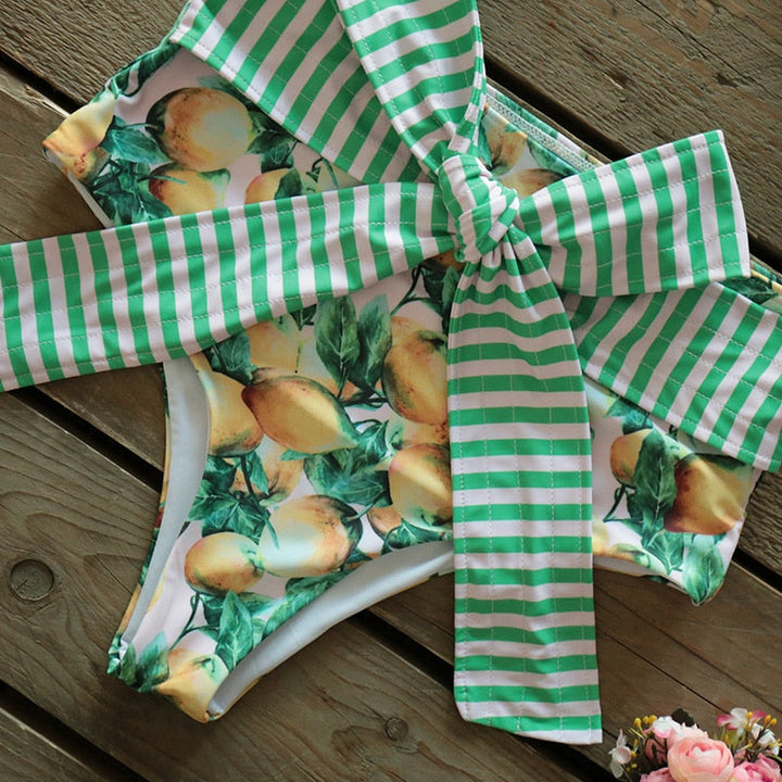 Levoire | Push-Up Soutien-Gorge Rembourré Volants Bandage Ensemble De Bikini