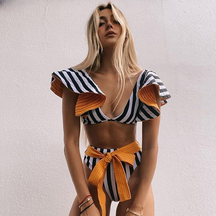 Levoire | Push-Up Soutien-Gorge Rembourré Volants Bandage Ensemble De Bikini